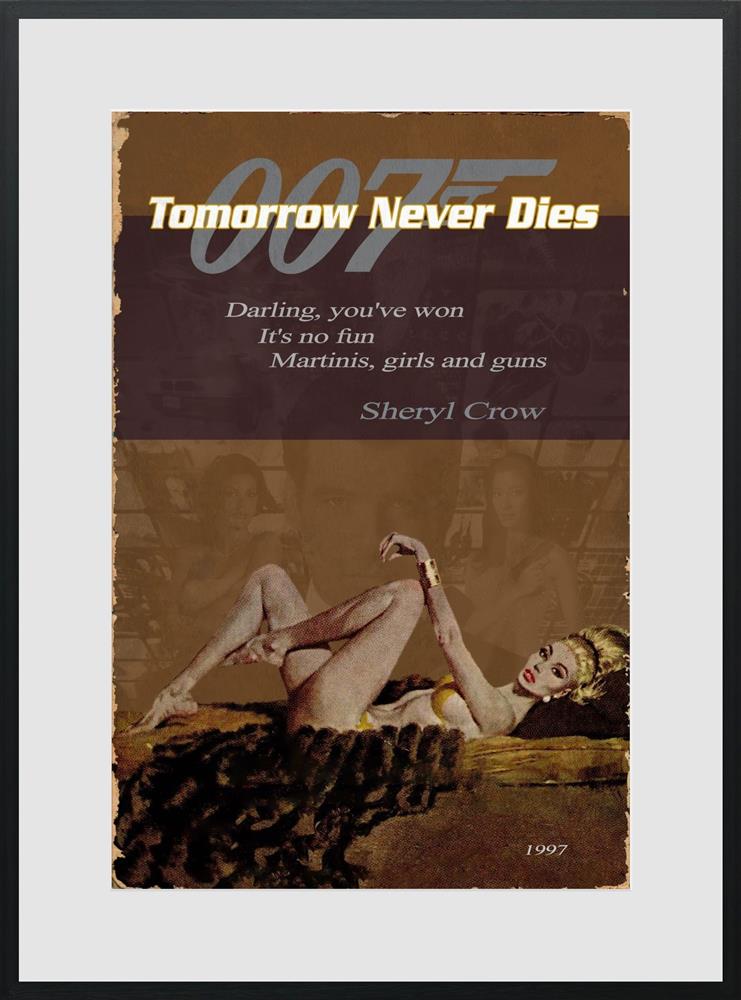 1997 tomorrow never dies framed print by artist linda charles