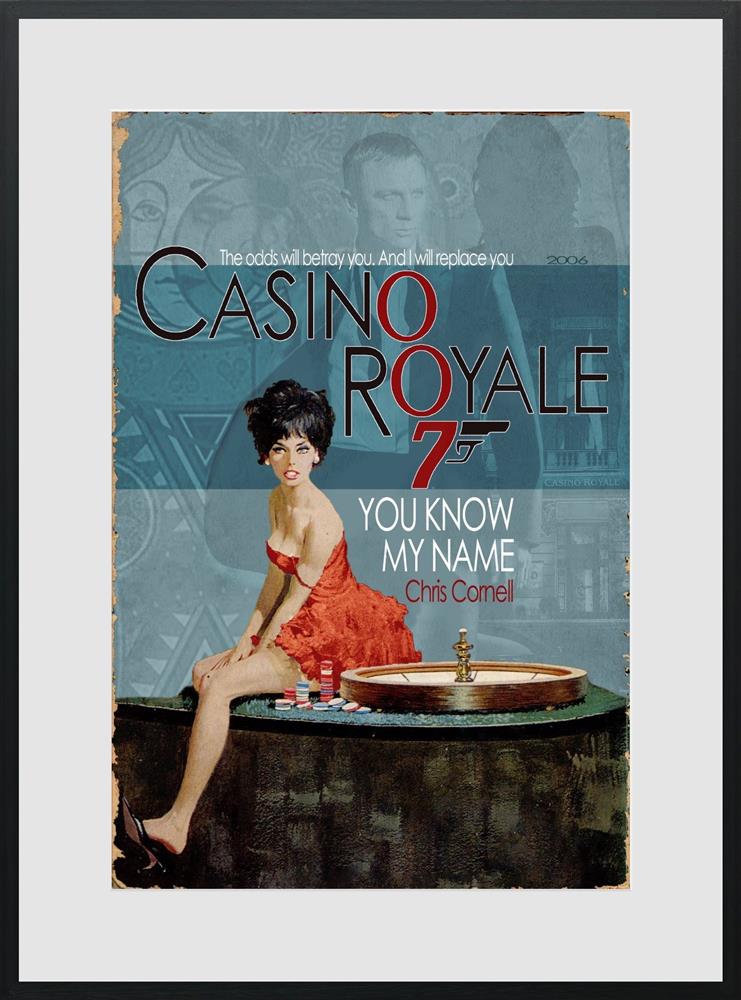2006 casino royale framed print by artist linda charles