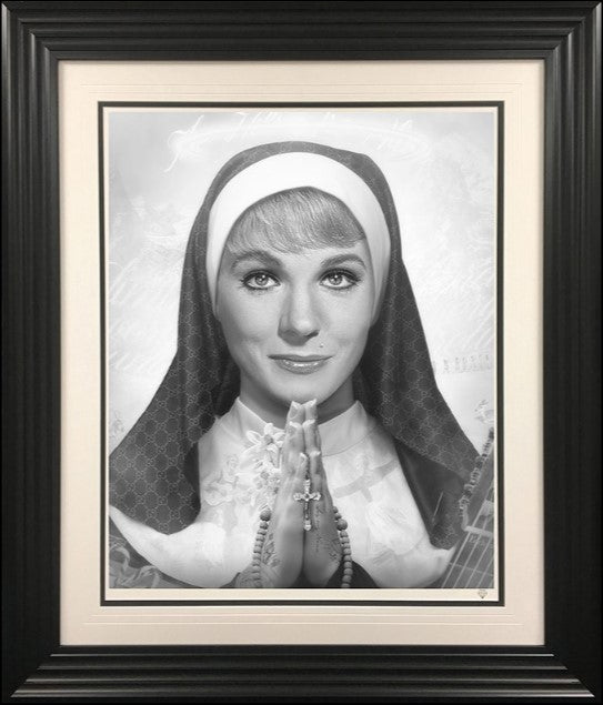 99 problems black and white print framed in black by artist jj adams