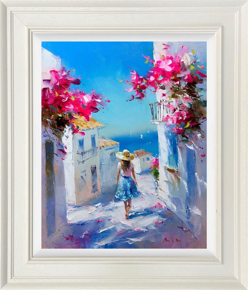 a moment of solitude framed original by artist aziz