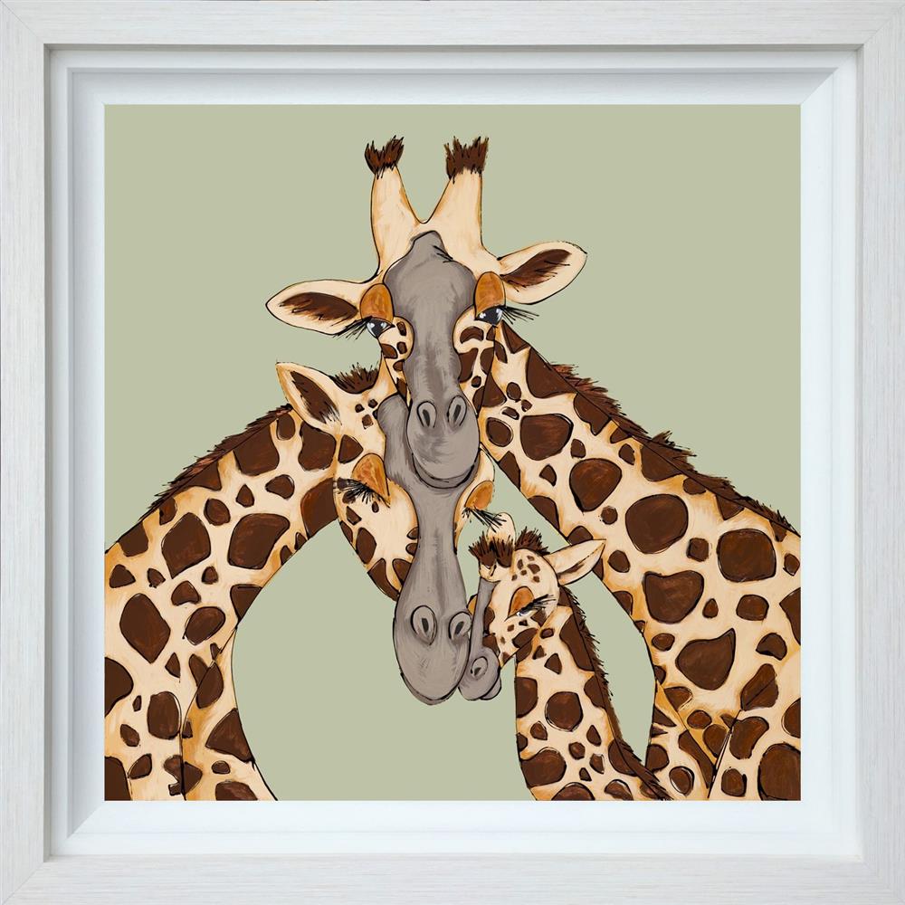 a tall trio framed deluxe print by artist amy louise