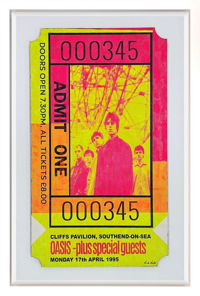 admit one 0345 framed original by artist linda charles