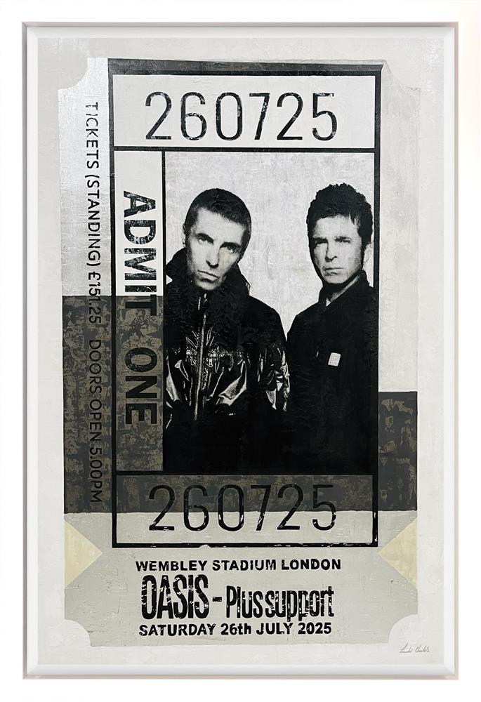 admit one 2607 framed origiinal by artist linda charles