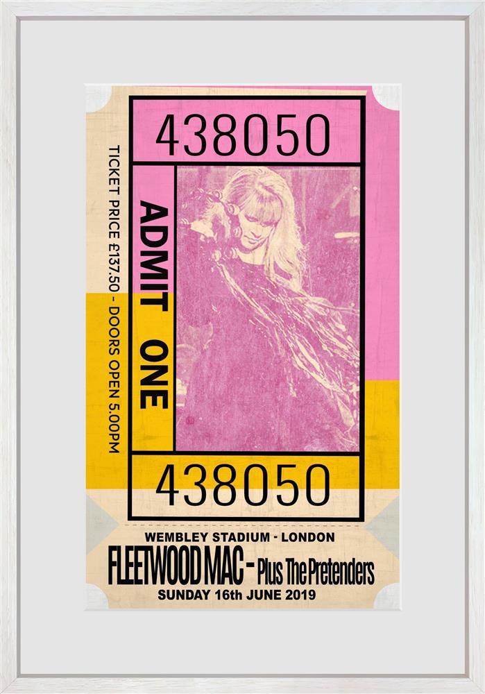 admit one fleetwood mac framed print by artist linda charles