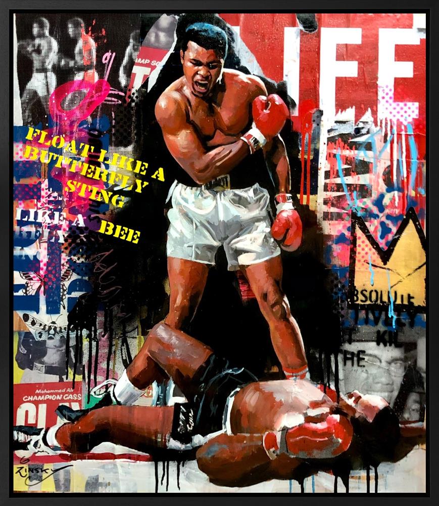 ali vs liston framed original by artist zinsky
