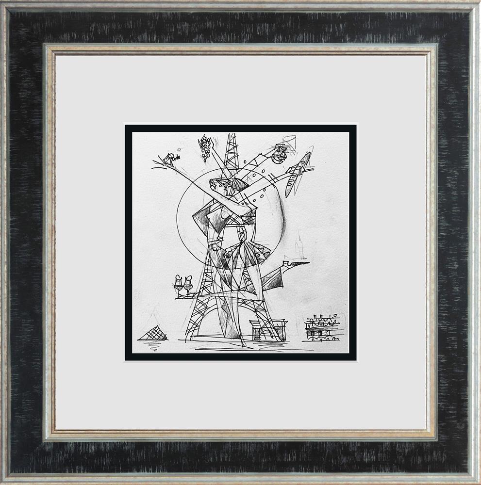 appitzing kiss study framed orignal by artist andrei protsouk