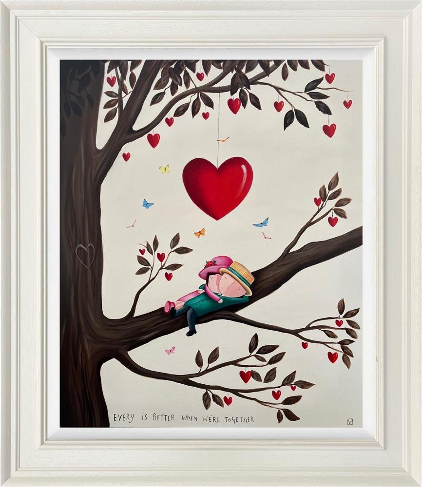 Better when we're together framed original by artist michael abrams