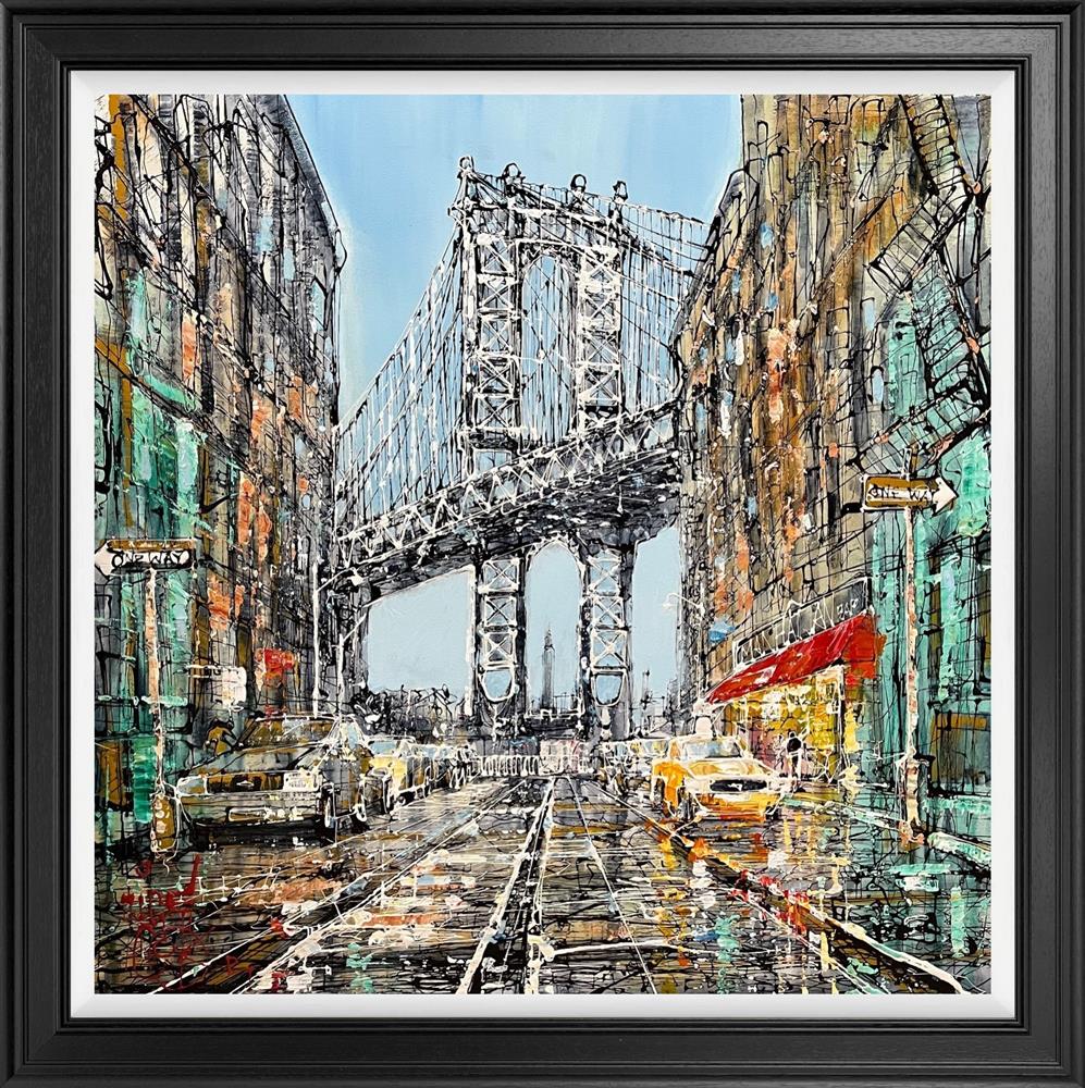 brooklyn blues framed original by artist nigel cooke