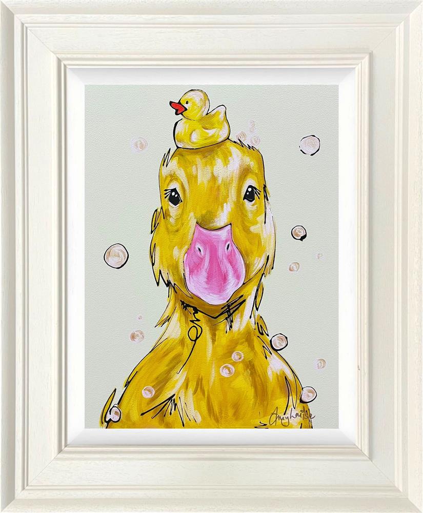 bubble trouble framed original by artist amy louise