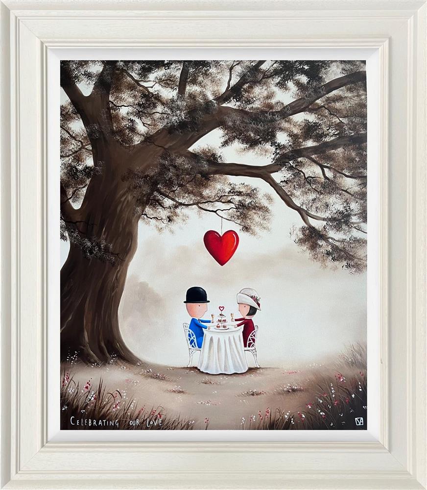celebrating our love framed original by artist michael abrams