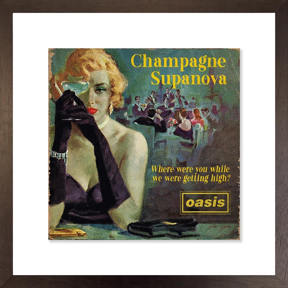 champagne supernove lp songbook framed print by artist linda charles