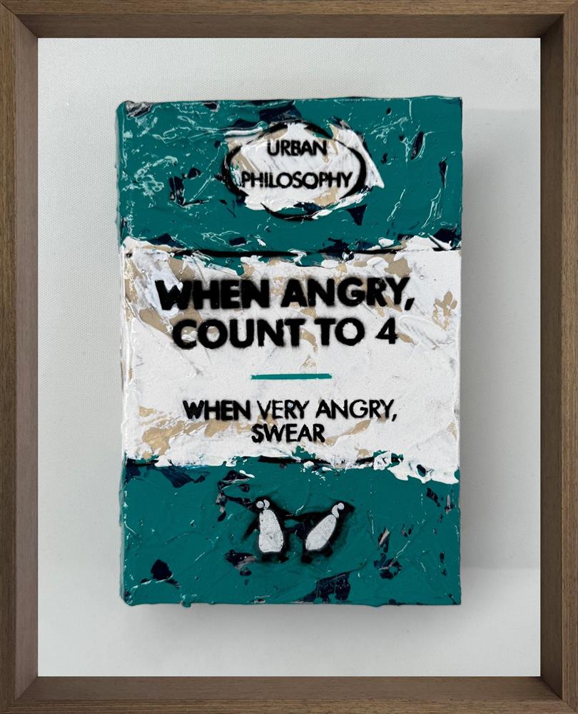 count to 4 mini storybook original framed by artist hue folk