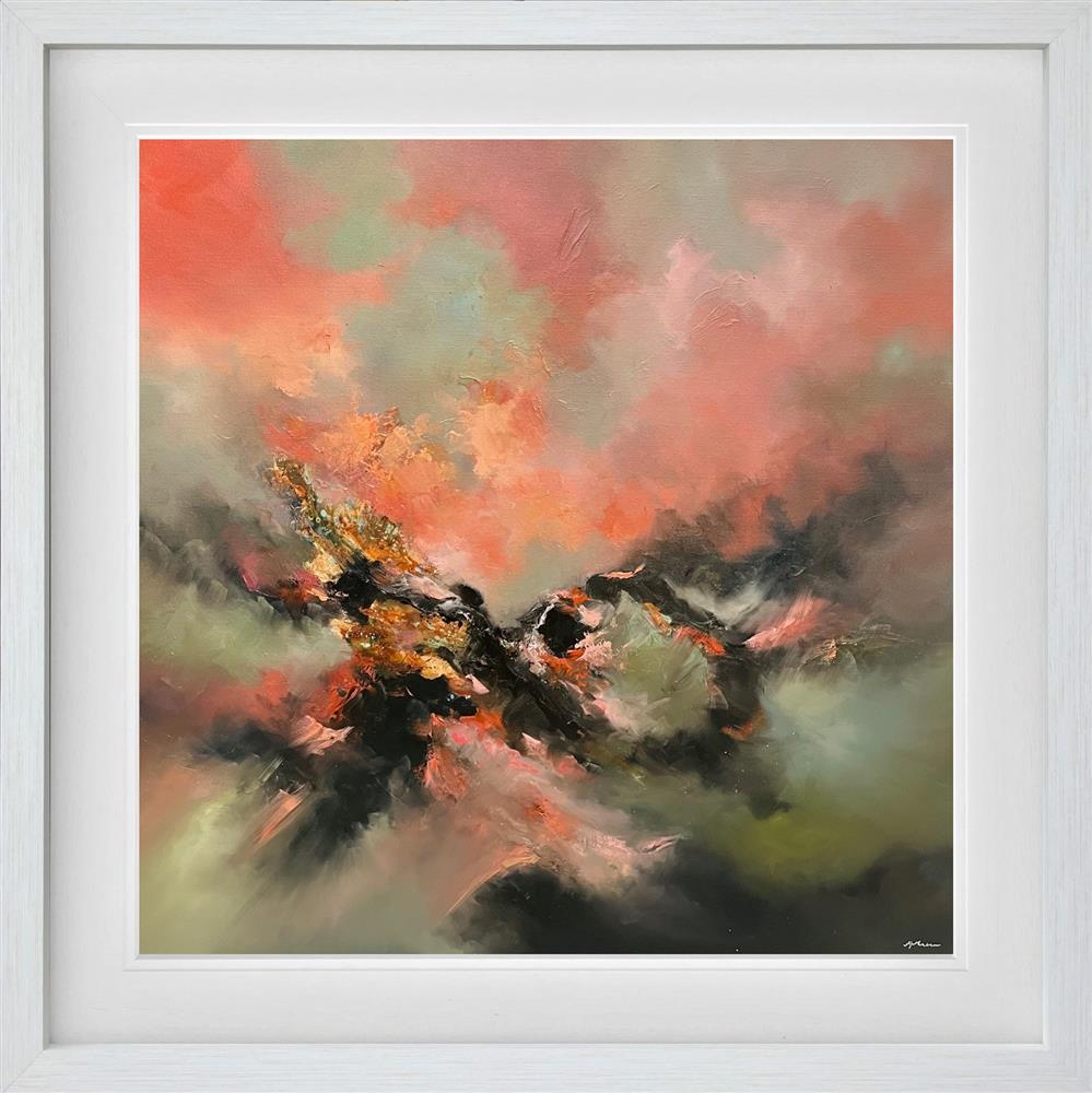 crimson ascendancy framed original by artist alison johnson