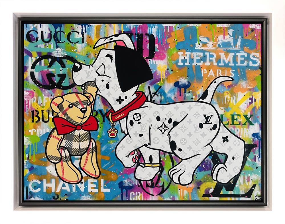 dalmation day framed original by artist emily crook