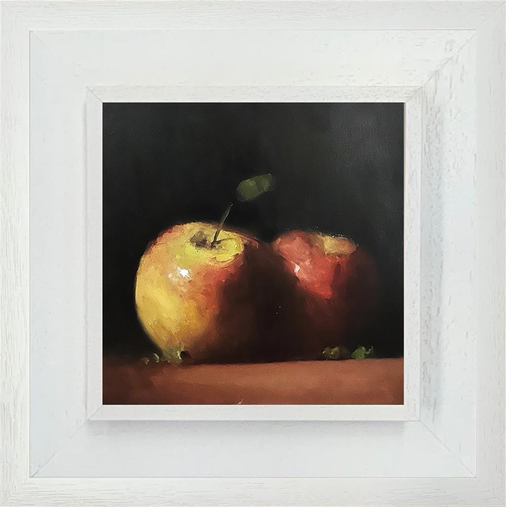 double apples framed orirginal by artist neil carroll
