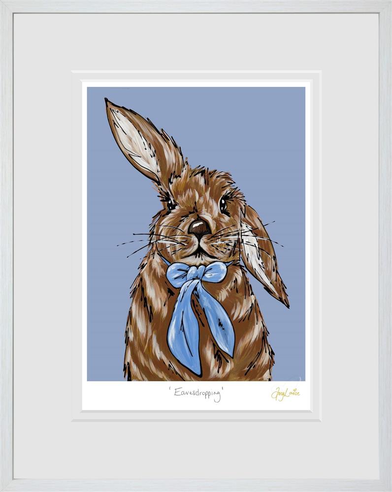 eavesdropping framed print by artist amy louise