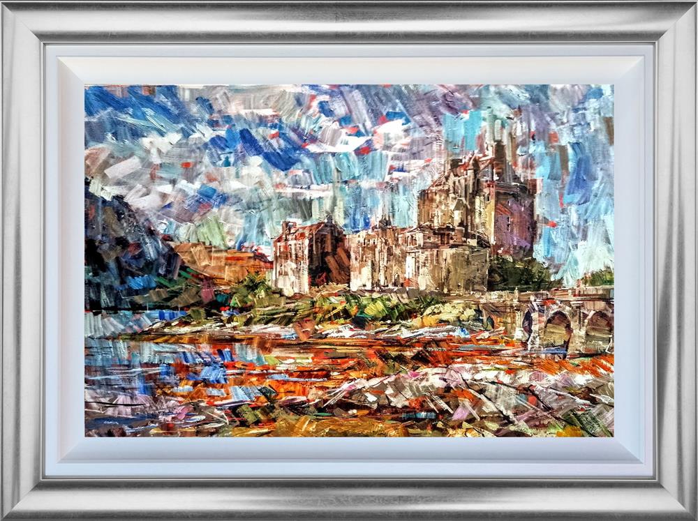 eilean donan framed original by artist colin brown