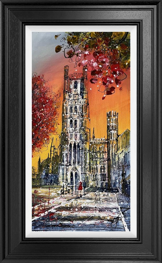 ely in the evening framed original by artist nigel cooke