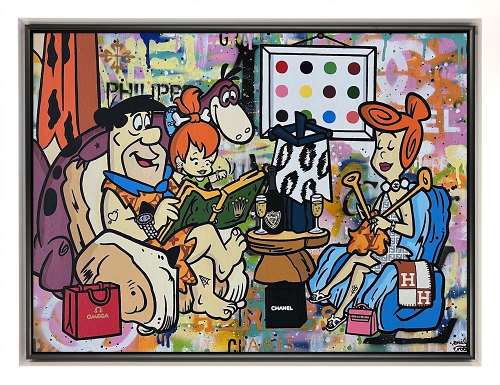 family values framed original by artist emily crook