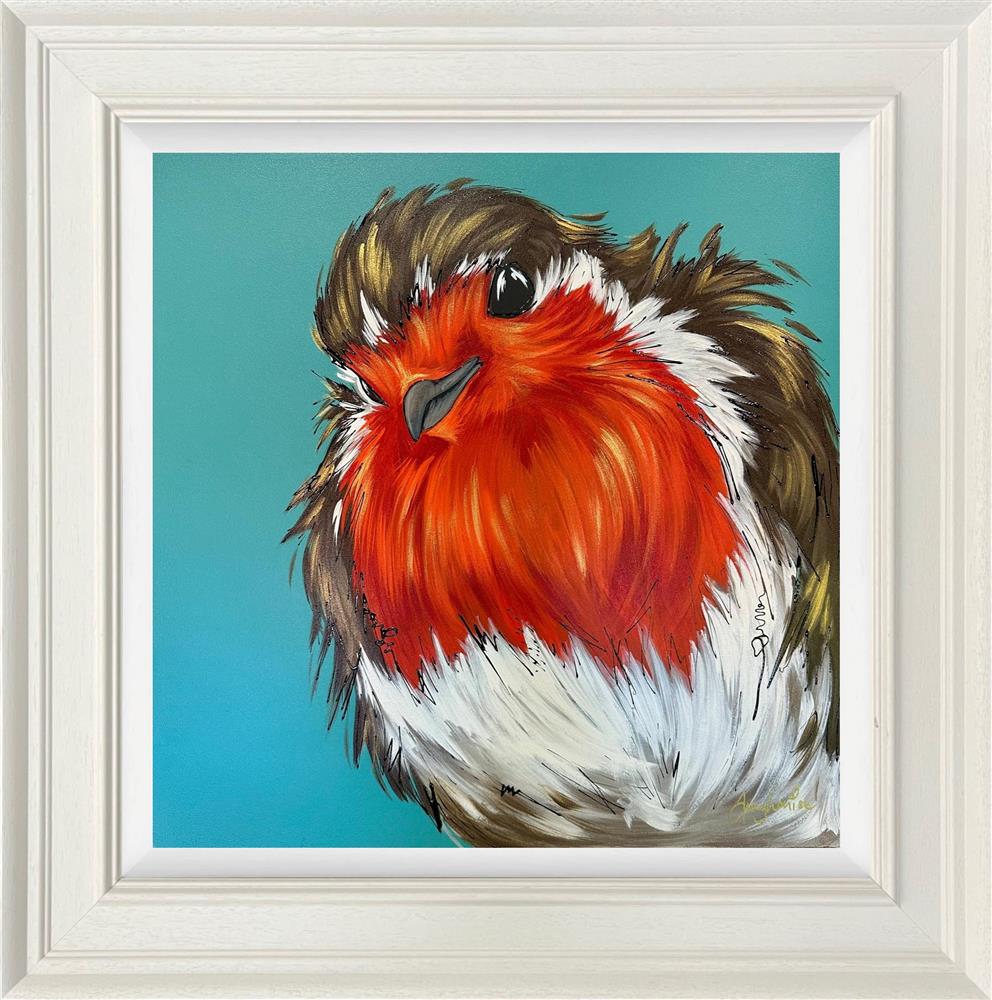 garden gossip framed original by artist nigel cooke