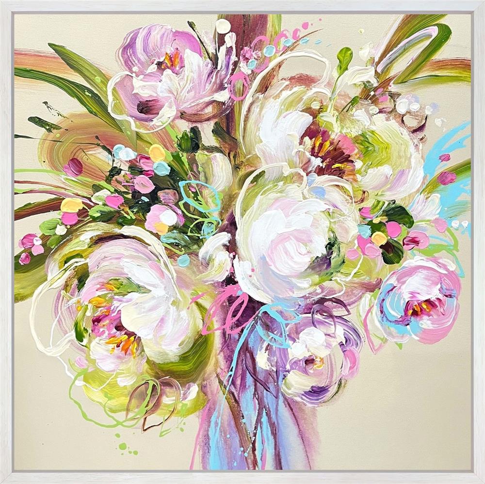 garden reveries original framed by artist anna cher