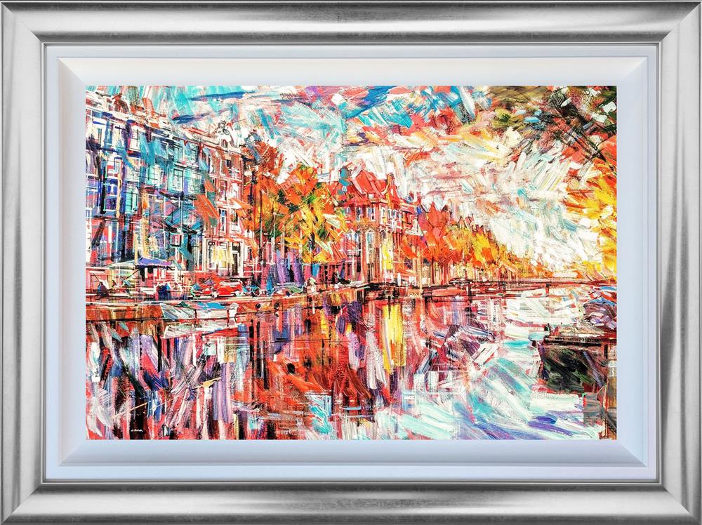 good morning amsterdam framed original by artist colin brown