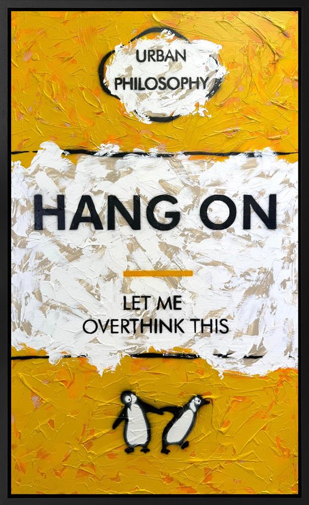 hang on framed oversized original by artist hue folk
