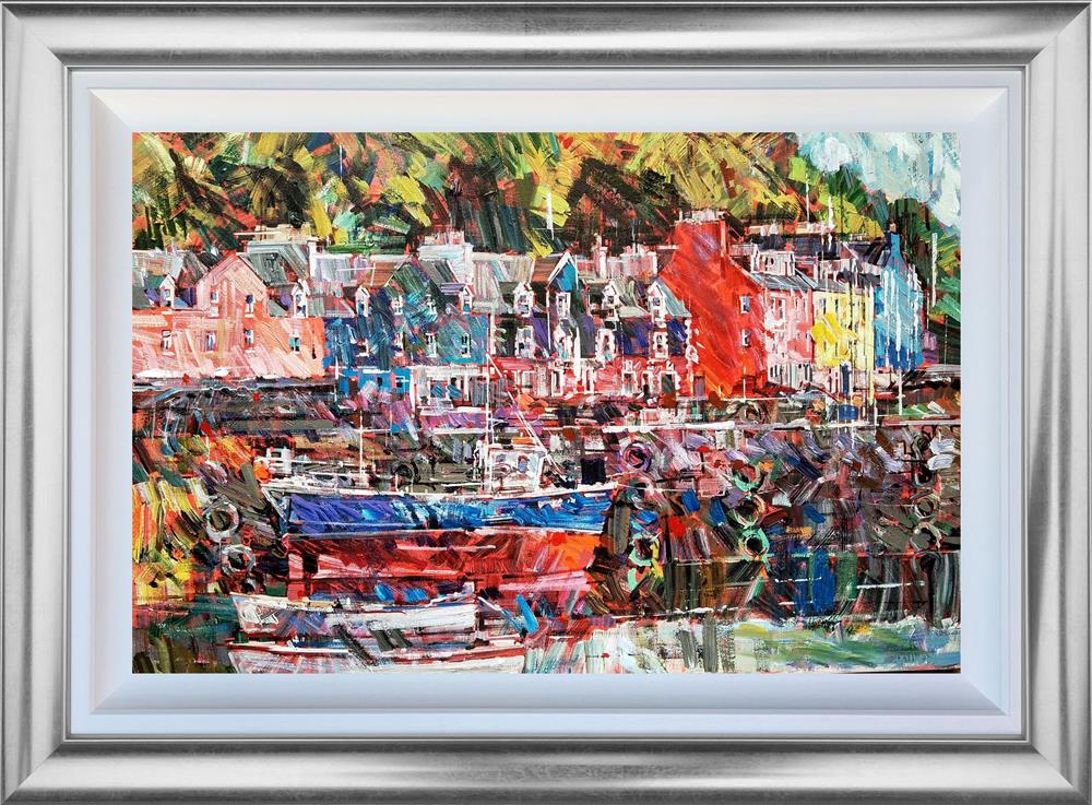 harbour trips framed original by artist colin brown
