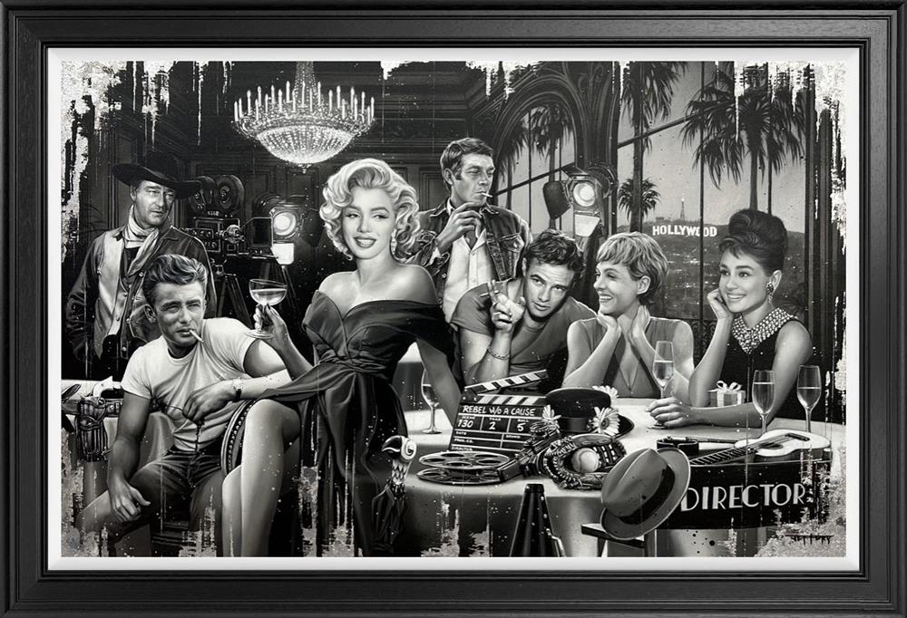 Hollywood hall of fame deluxe framed print by artist ben jeffery