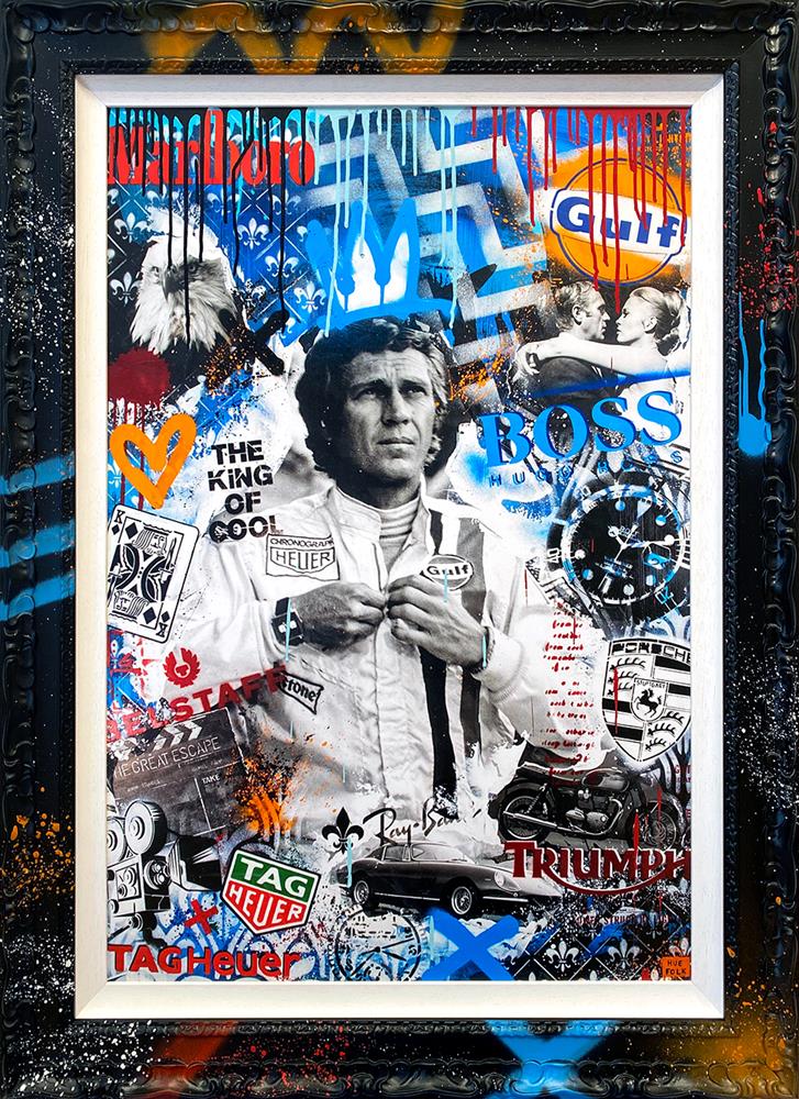 hollywood hero framed print by artist hue folk