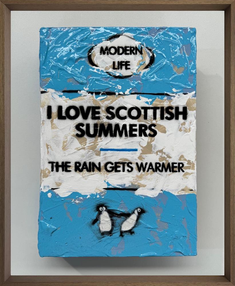 I love a scottish summer storybook original framed by artist hue holk