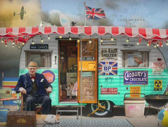 I'd Rather Be Camping print by artist jj adams