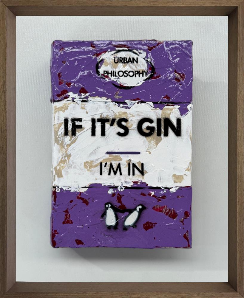 if its gin mini stroybook original framed by artist hue folk