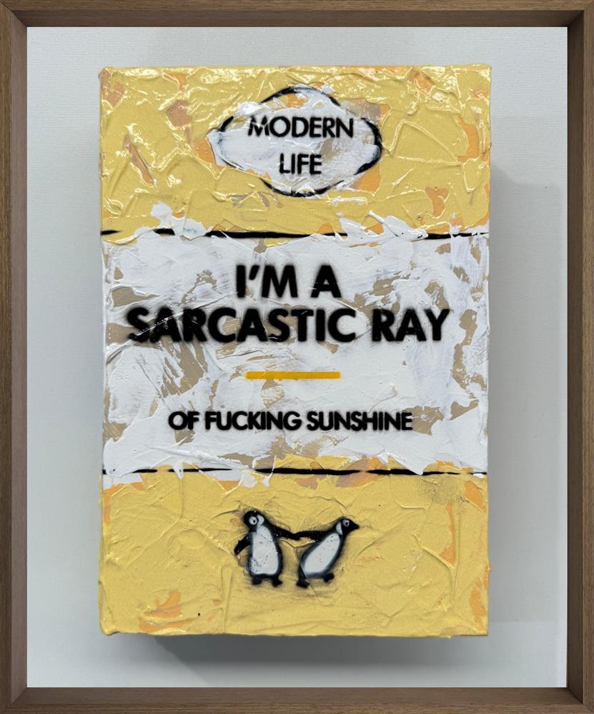 im a sarcastic ray storybook original framed by artist hue folk