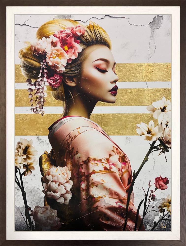 kage no keiko practice in the shadows framed original by artist Chuck