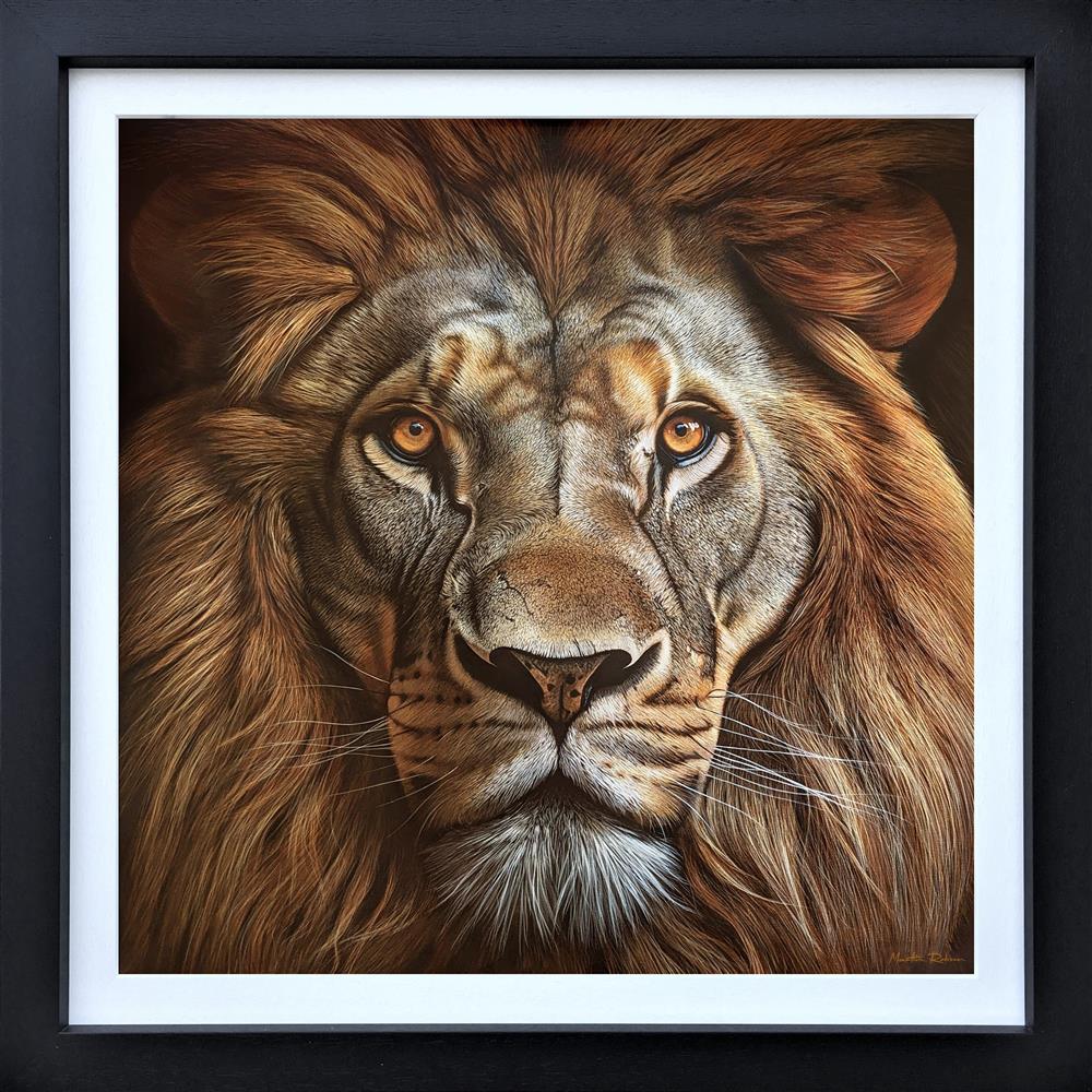 kings gaze framed original by artist martin robson