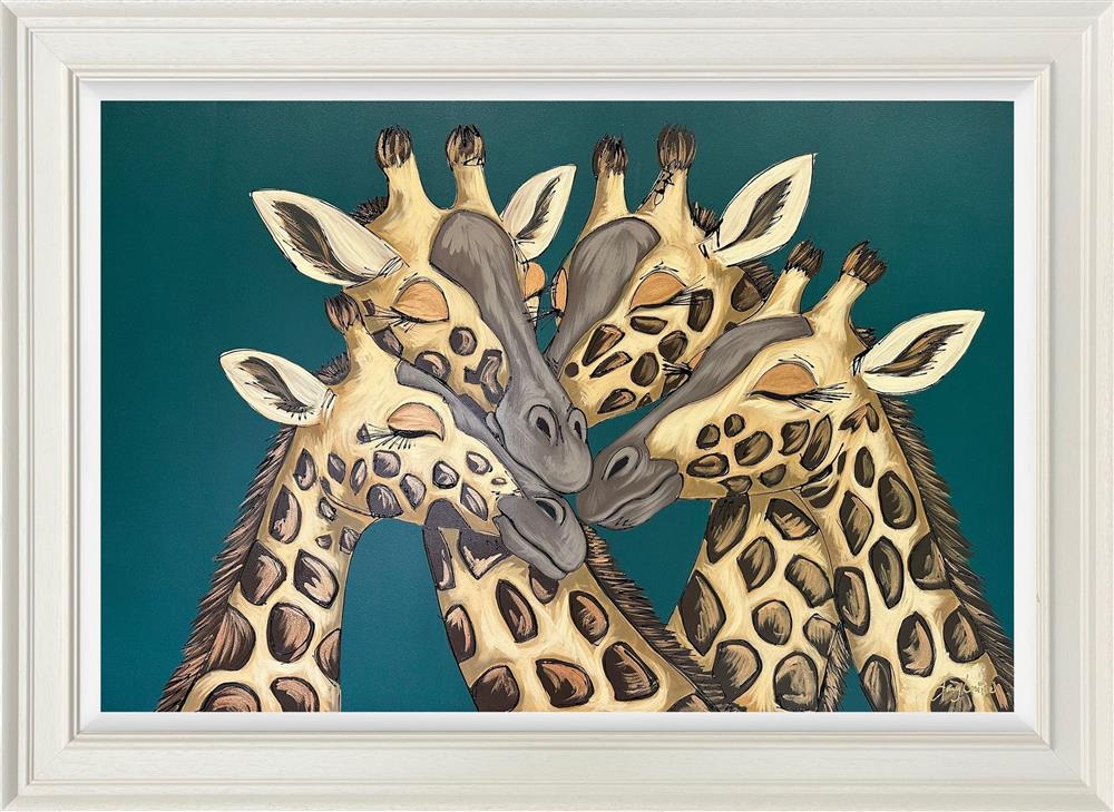 lean on me framed original by artist amy louise