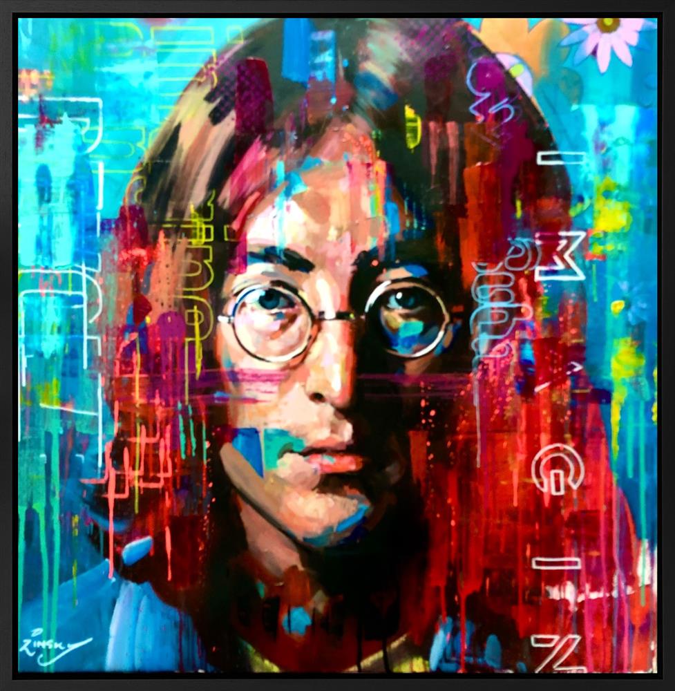 lennon framed original by artist zinsky