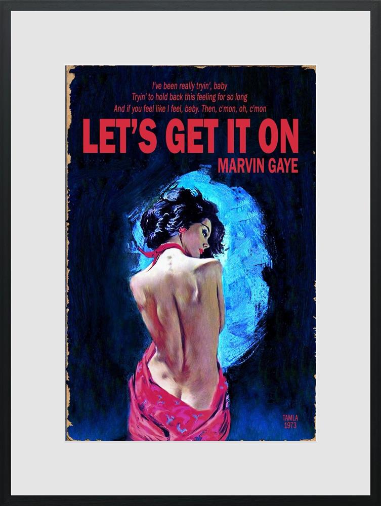 lets get it on framed print by artist linda charles