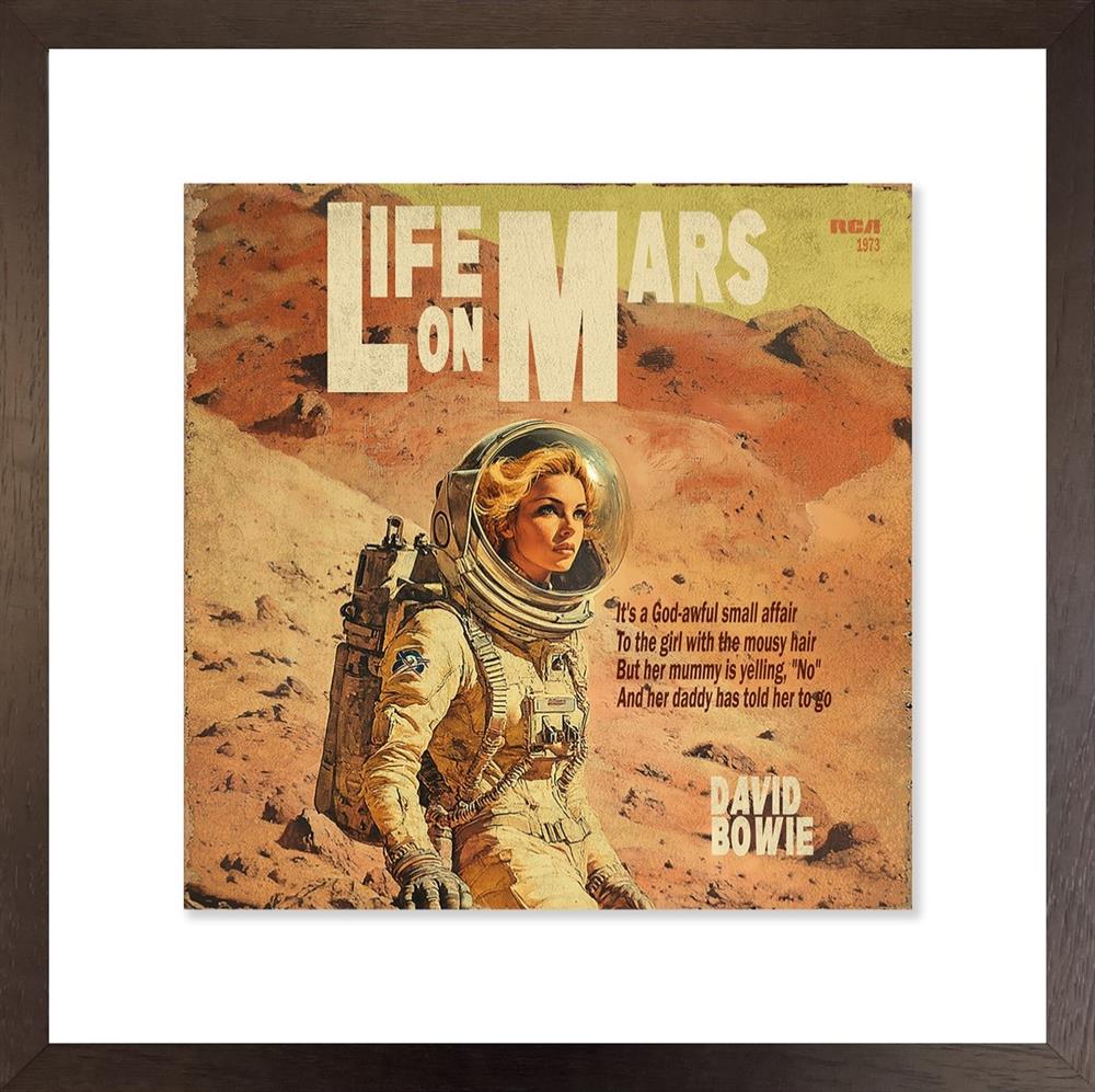 life on mars lp songbook framed print by artist linda charles