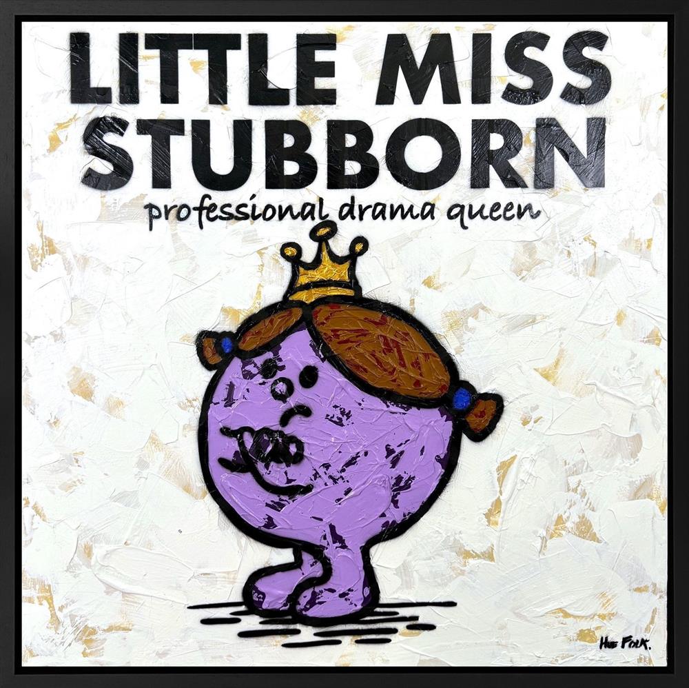 little miss stubborn the untold stories framed original by artist hue folk