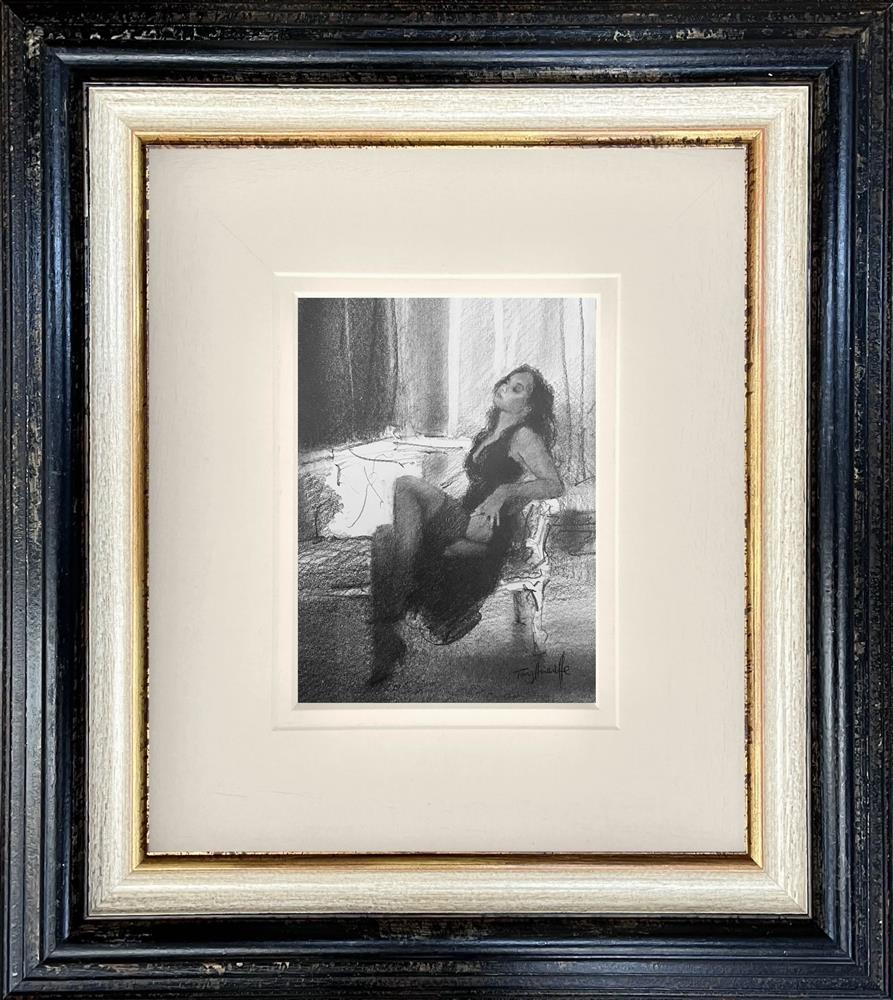 loaded dice framed original study by artist tony hinchliffe