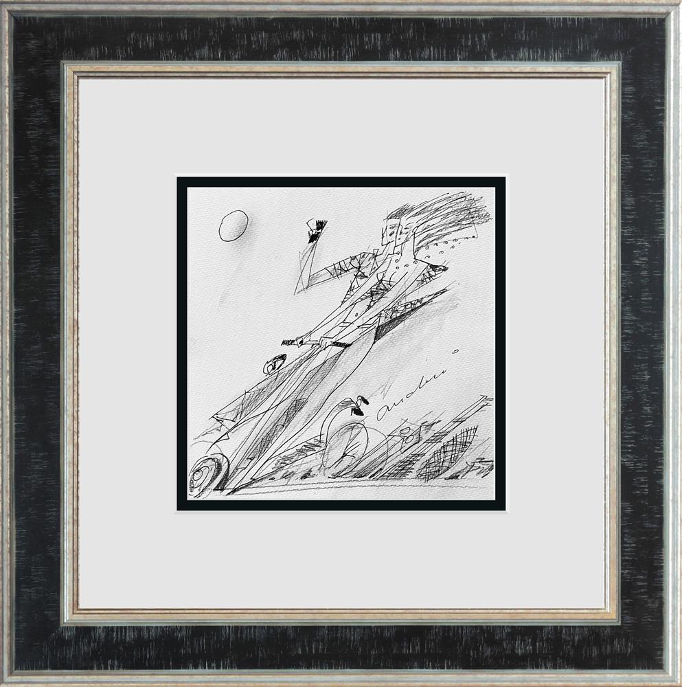 london ride study framed original by artist andrei protsouk