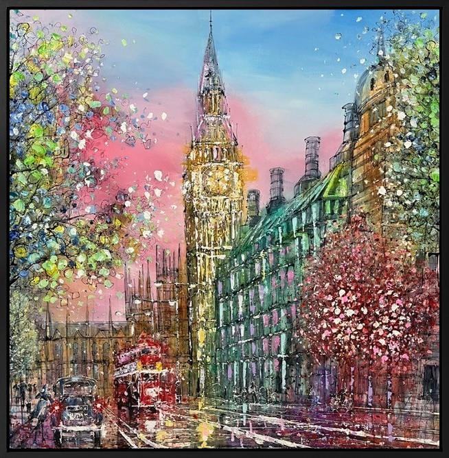 londons burst of colour framed original by artist nigel cooke