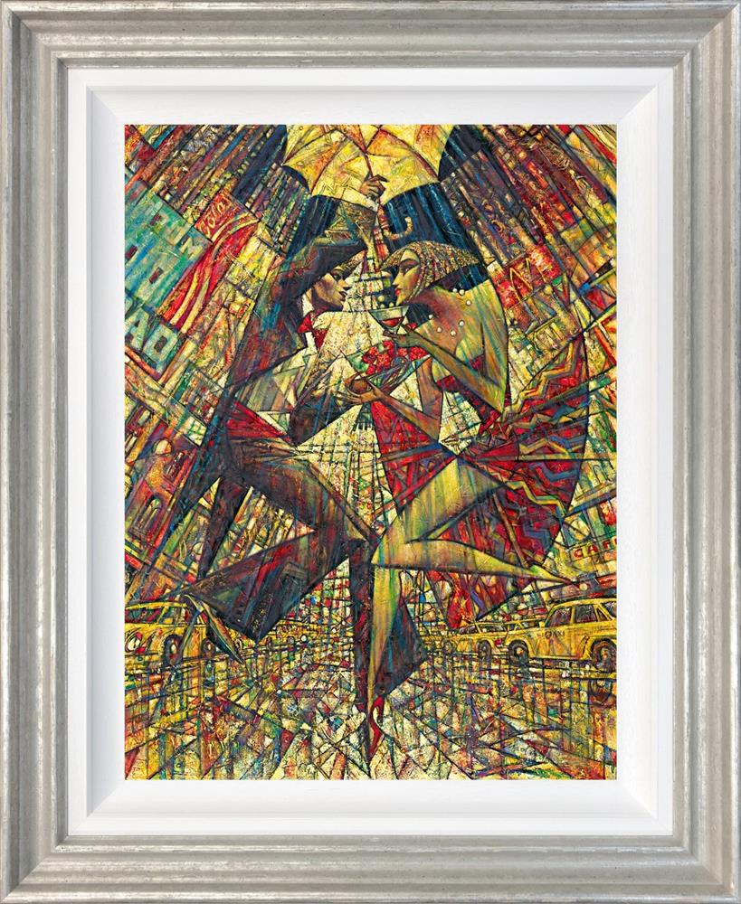 love in times square framed print by artist andrei protsouk