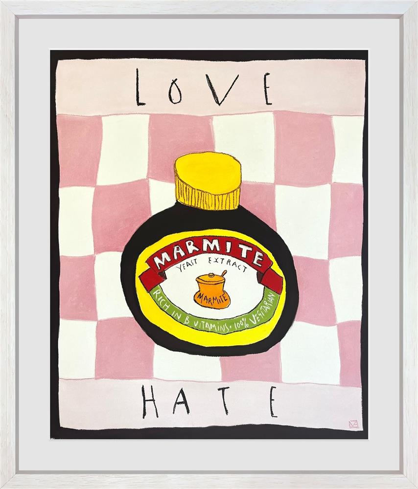 love or hate framed original by artist michael abrams