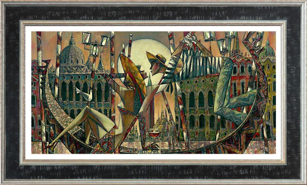love in venice large framed print by artist andrei protsouk
