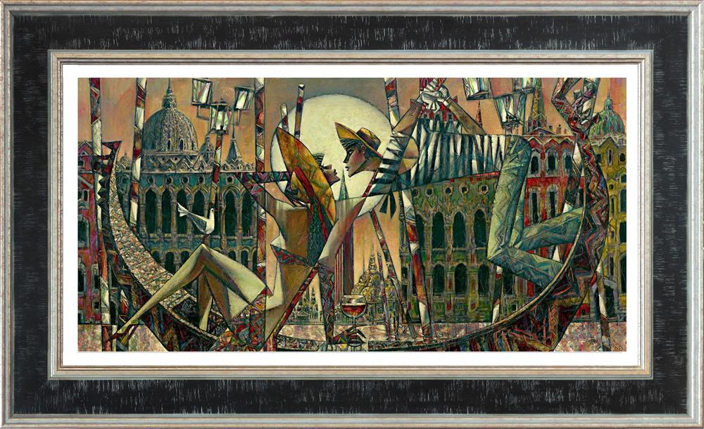 love in venice small framed print by artist andrei protsouk