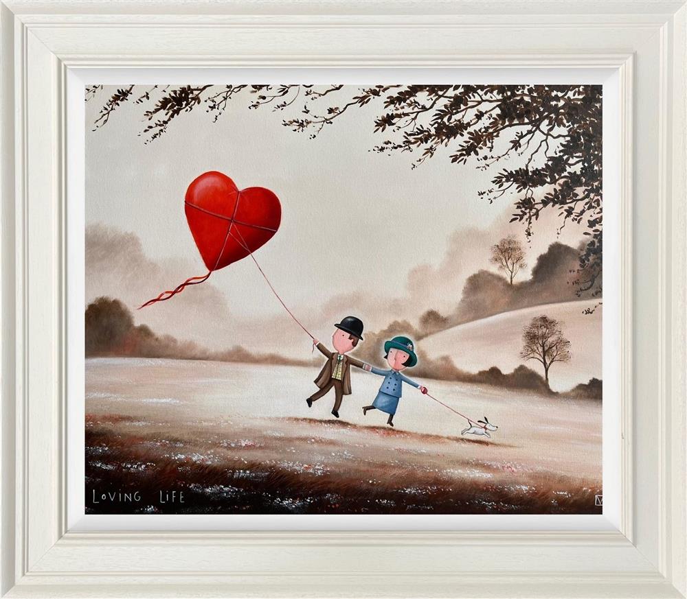 loving life framed original by artist michael abrams