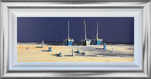 low tides long shadows framed original by artist john horsewell
